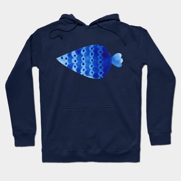 blue fish Hoodie by shoko